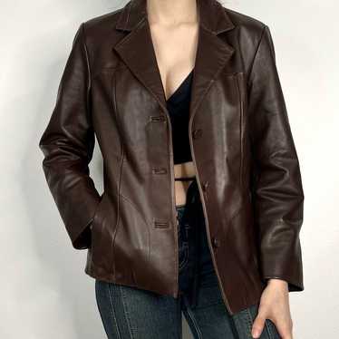 Wilsons Leather Pelle Studios Womens Brown Italia… - image 1