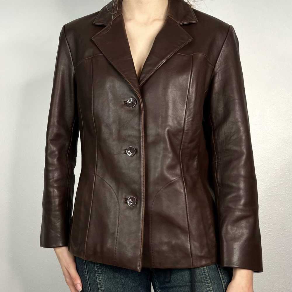 Wilsons Leather Pelle Studios Womens Brown Italia… - image 2