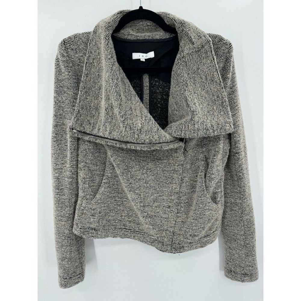 IRO Bessie Coat Beige Gray Full Asymmetrical Zip … - image 7