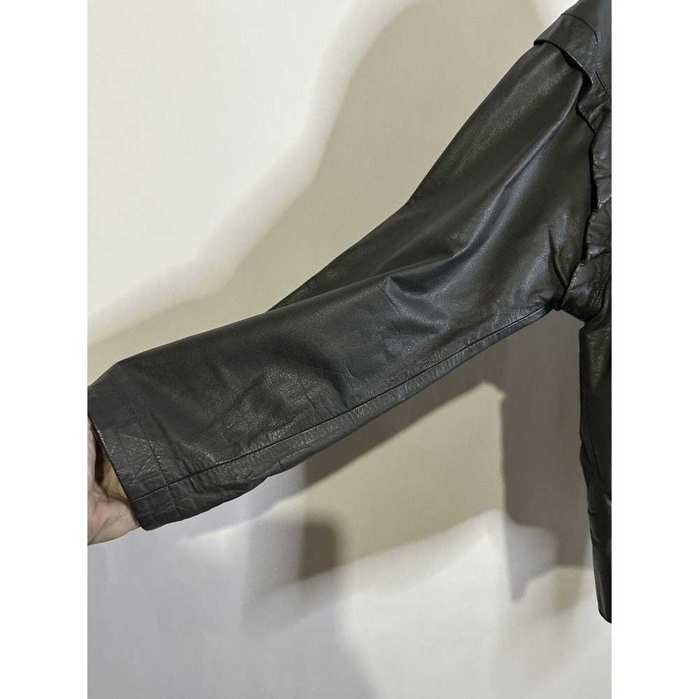 Supreme Gray Leather Womens Bomber Style Jacket/c… - image 6