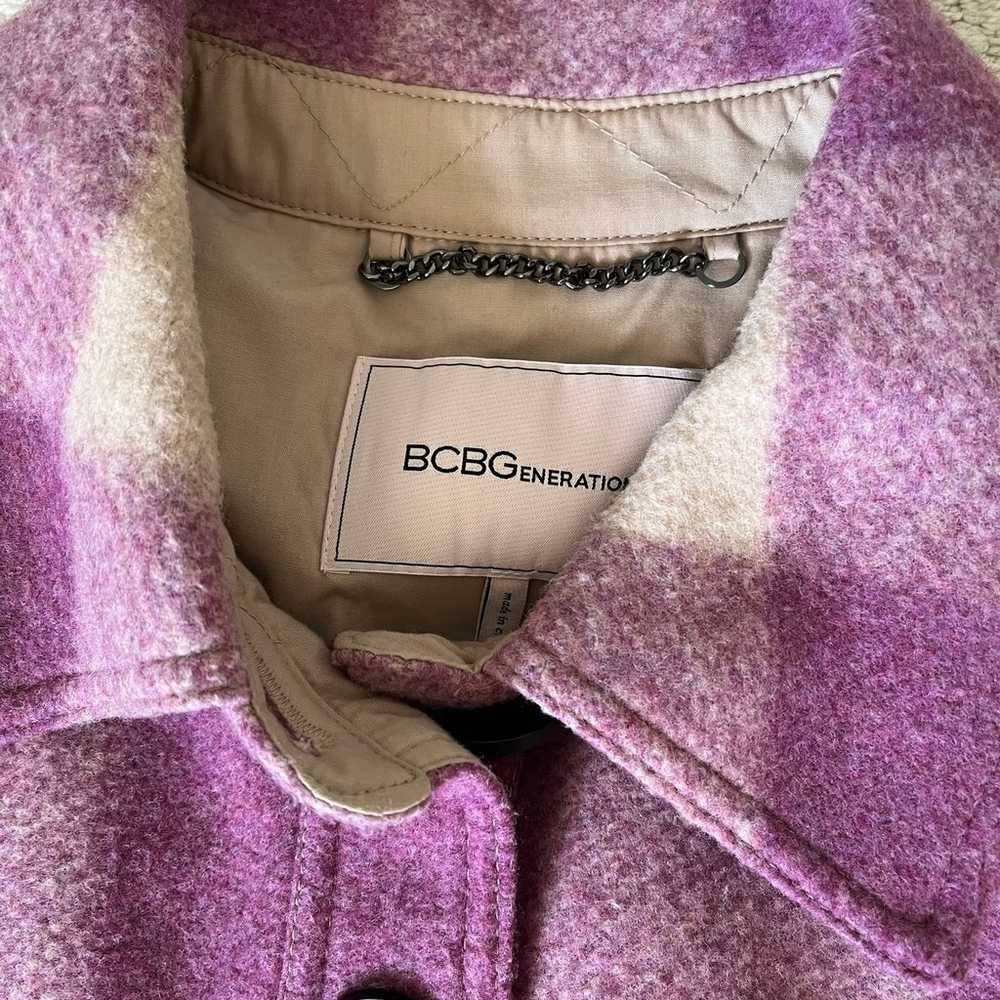BCBG Shacket Jacket Shirt Buffalo Plaid pink M Th… - image 4