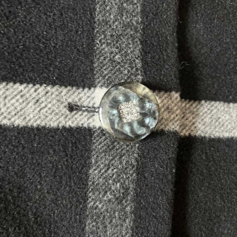 PENDLETON Black Plaid Long Classic Wool Coat Size… - image 4