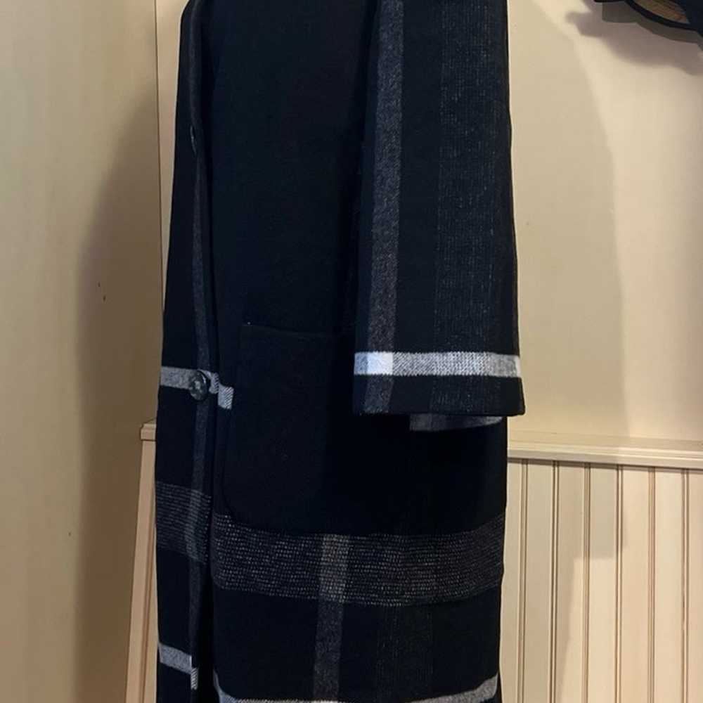 PENDLETON Black Plaid Long Classic Wool Coat Size… - image 5