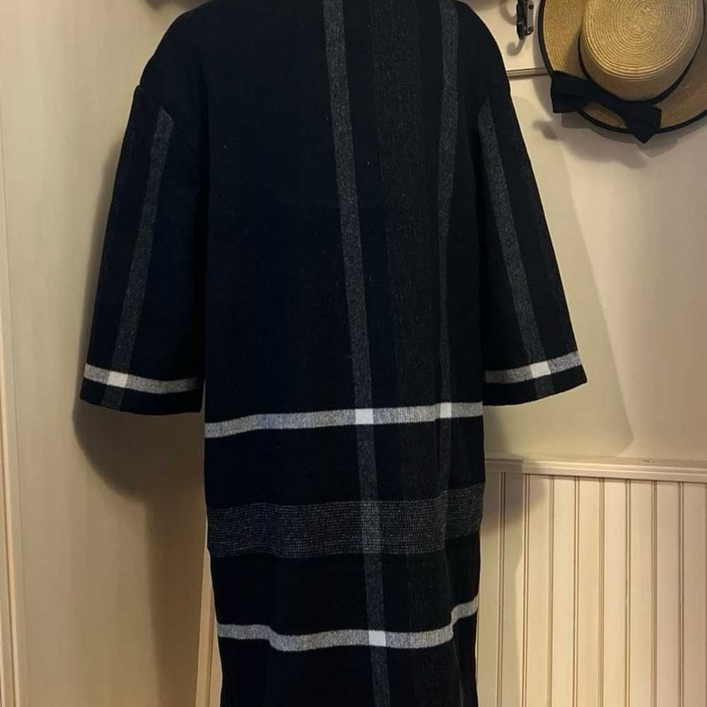 PENDLETON Black Plaid Long Classic Wool Coat Size… - image 6