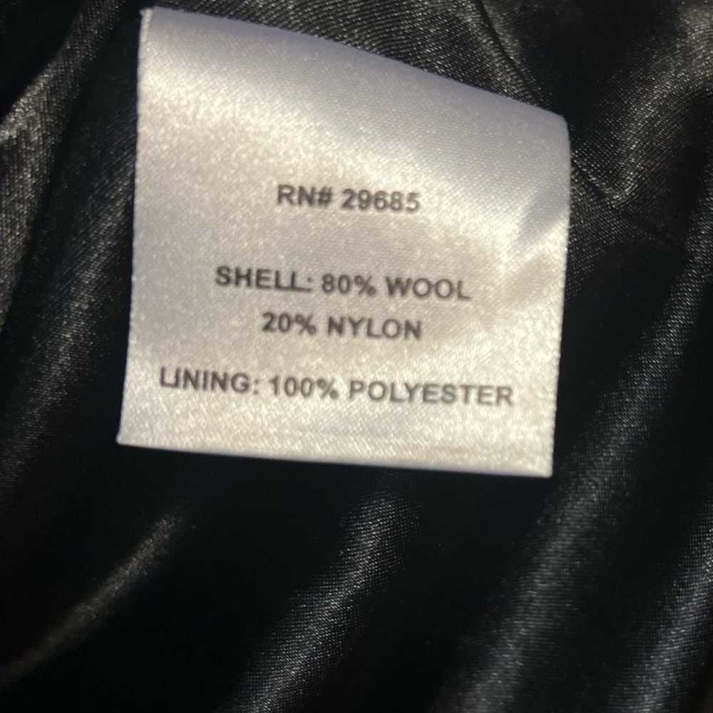 PENDLETON Black Plaid Long Classic Wool Coat Size… - image 8