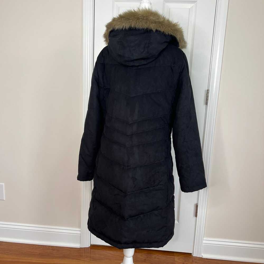 L.L. Bean Microsuede Quilted Hooded Coat - image 3