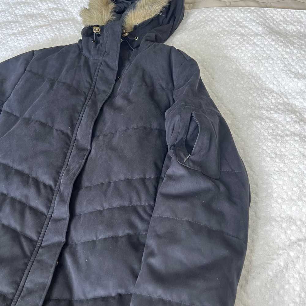 L.L. Bean Microsuede Quilted Hooded Coat - image 7