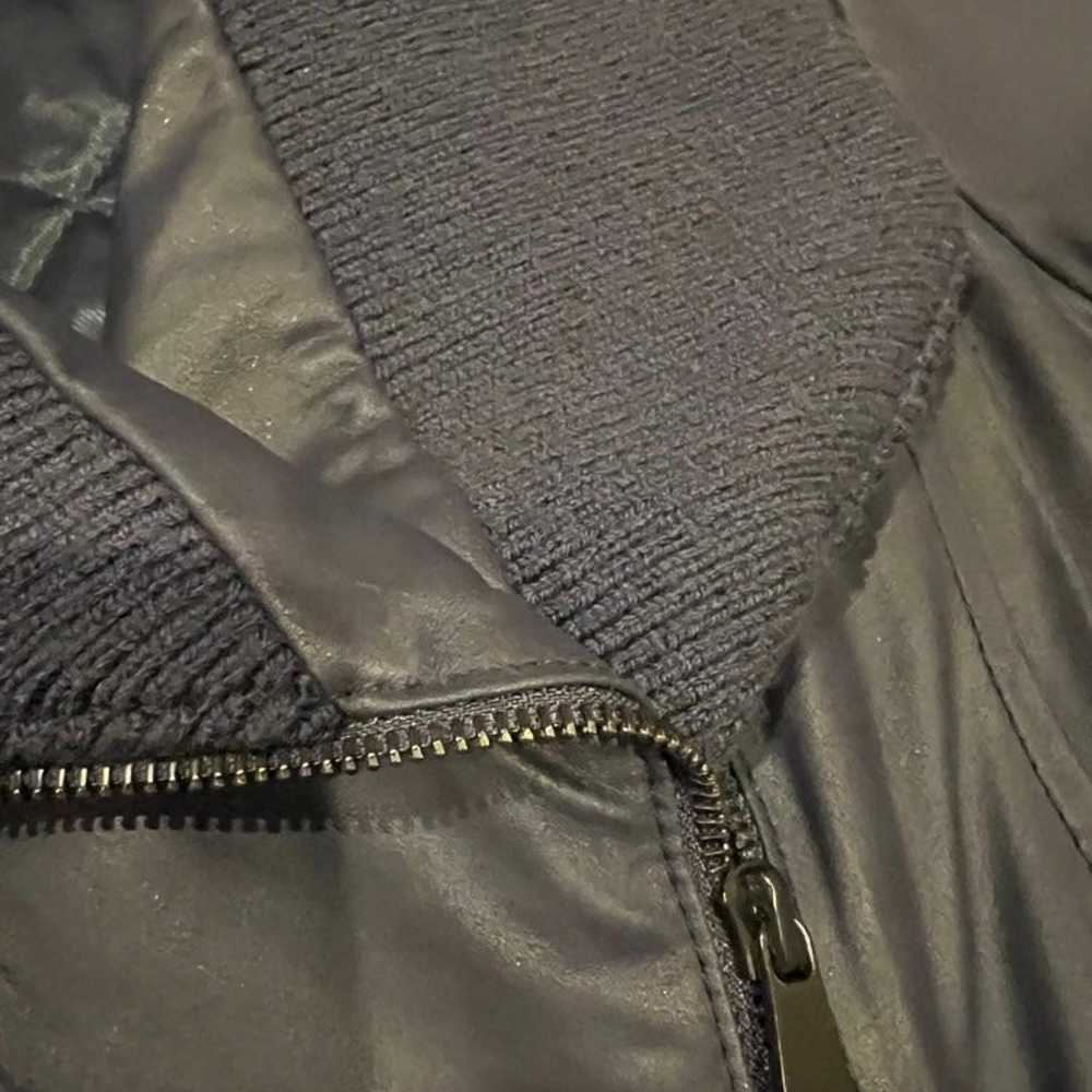 Vince Leather Jacket/ Navy Blue Leather Jacket / … - image 5