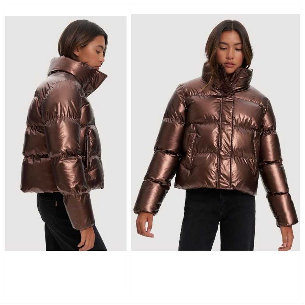 Noize Coco-M cropped brown metallic puffer coat  … - image 2