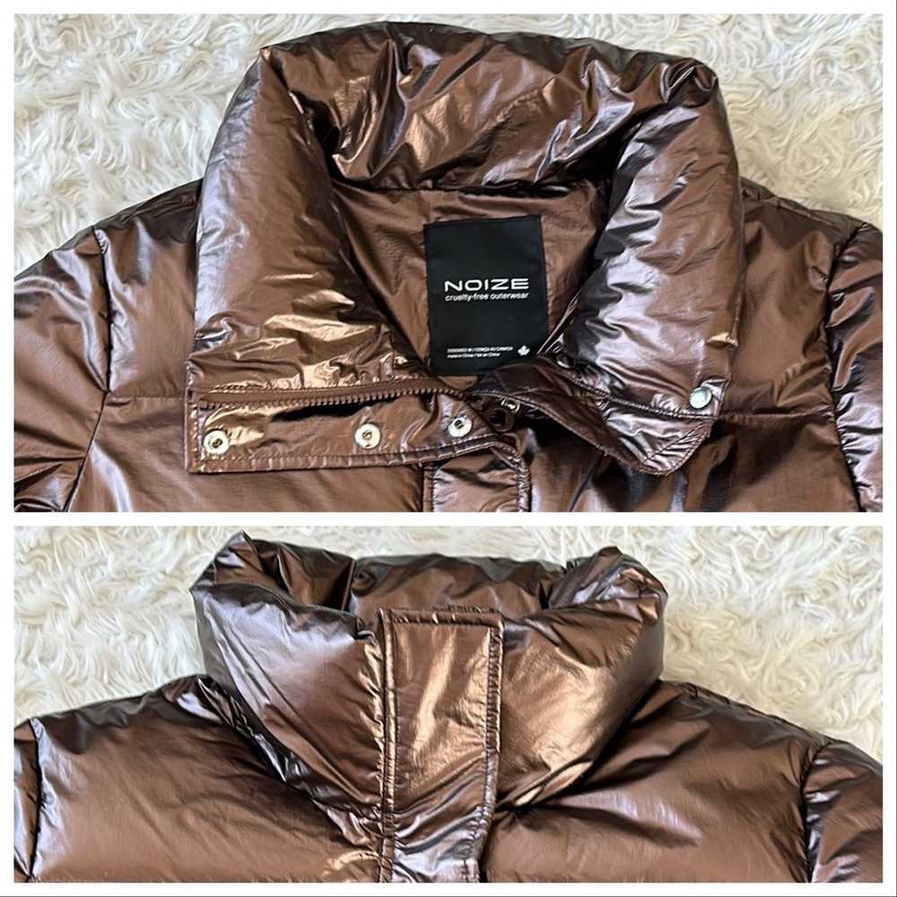 Noize Coco-M cropped brown metallic puffer coat  … - image 5