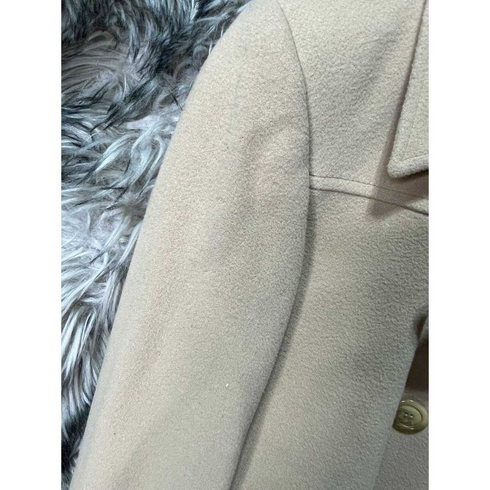 Evan Picone Tan Wool Trench Coat With Beelt Women… - image 5