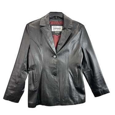 Pelle Studio Leather Jacket Women Size Large Black - image 1