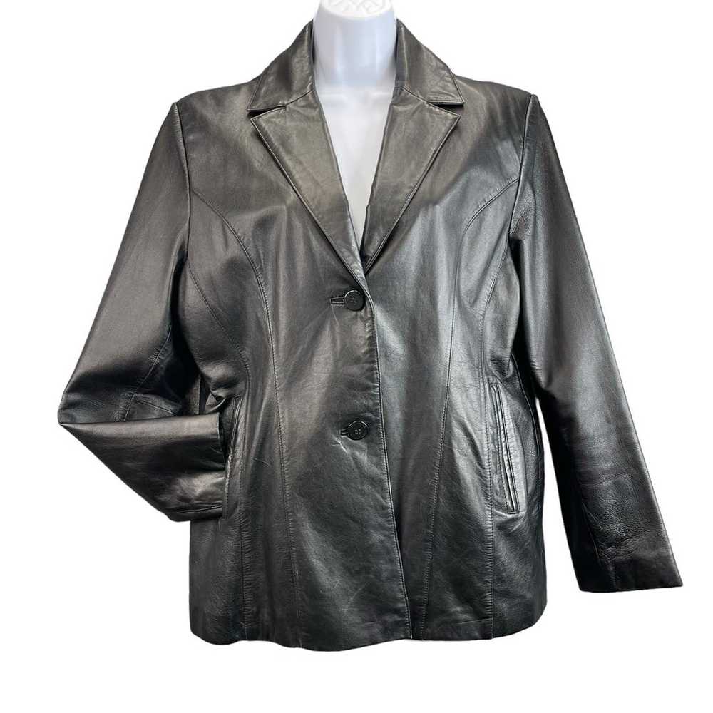 Pelle Studio Leather Jacket Women Size Large Black - image 3