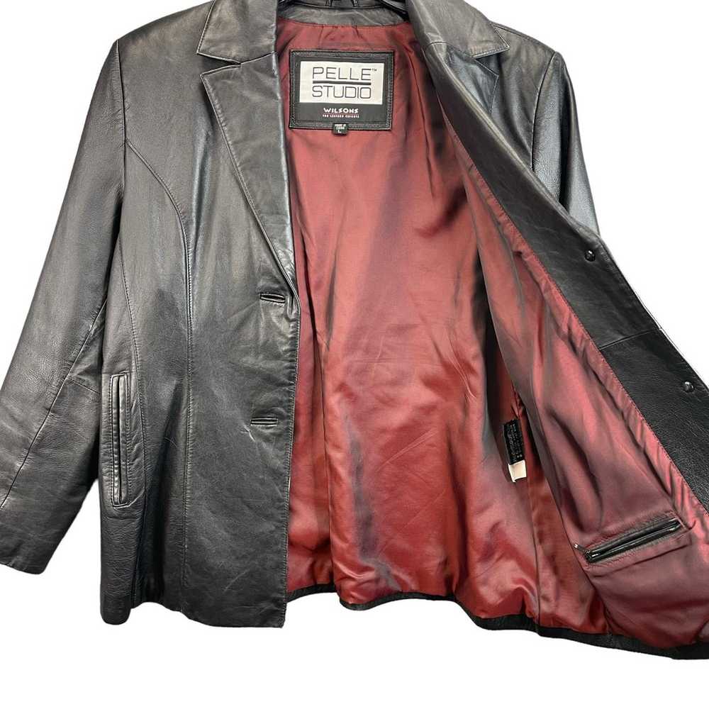 Pelle Studio Leather Jacket Women Size Large Black - image 4