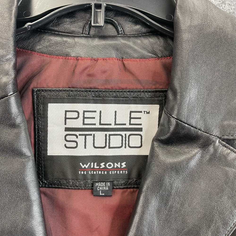 Pelle Studio Leather Jacket Women Size Large Black - image 6