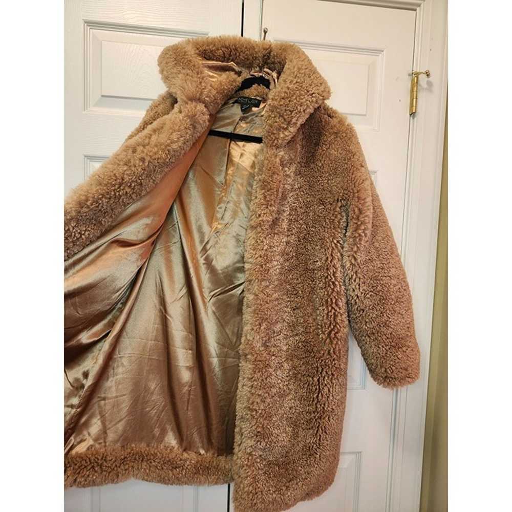 Women Rachel Zoe Brown Plush Fuzzy Teddy Bear Hoo… - image 2