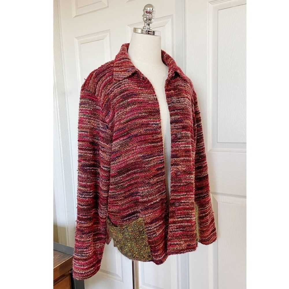 Coldwater Creek Southwestern Red Tweed Blend Text… - image 9