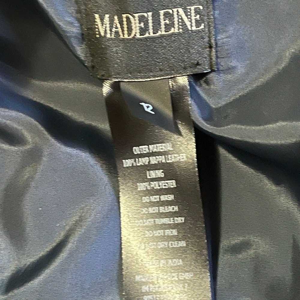 Madeline Navy Nappa Leather Jacket-Size 12 - image 4