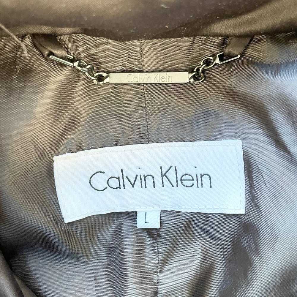 Calvin Klein Womens L Down Puffer Coat Parka Choc… - image 9