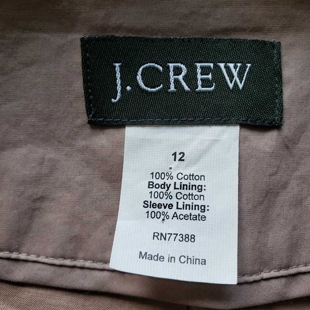 J. Crew Caprice Khaki Snap Front Ruffled Drawstri… - image 11