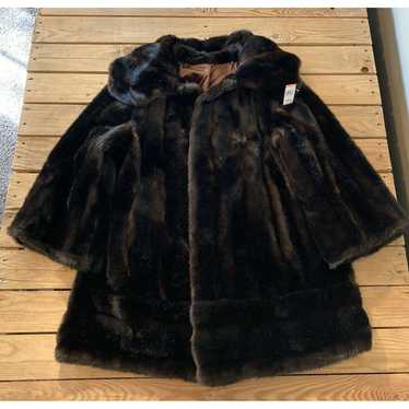 Vintage Tissavel Faux Fur Over Coat L - image 1