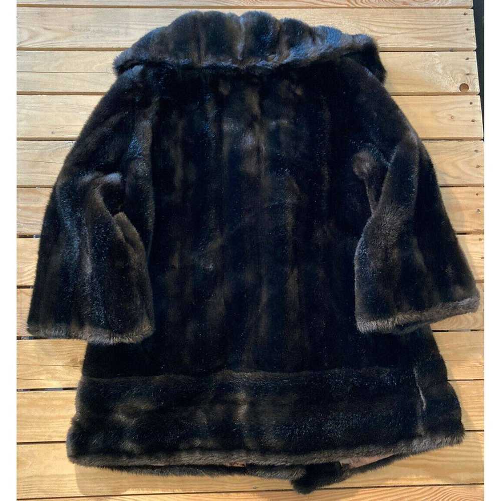 Vintage Tissavel Faux Fur Over Coat L - image 2