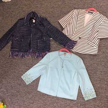 3 Cropped Large Jackets Anne Klein + - image 1