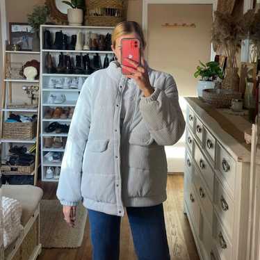 Madewell Snap-Front Puffer Corduroy Jacket