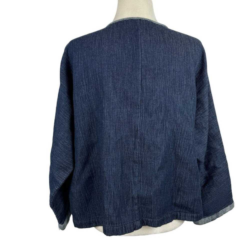 Eileen Fisher Organic Cotton Blue Chambray Denim … - image 9