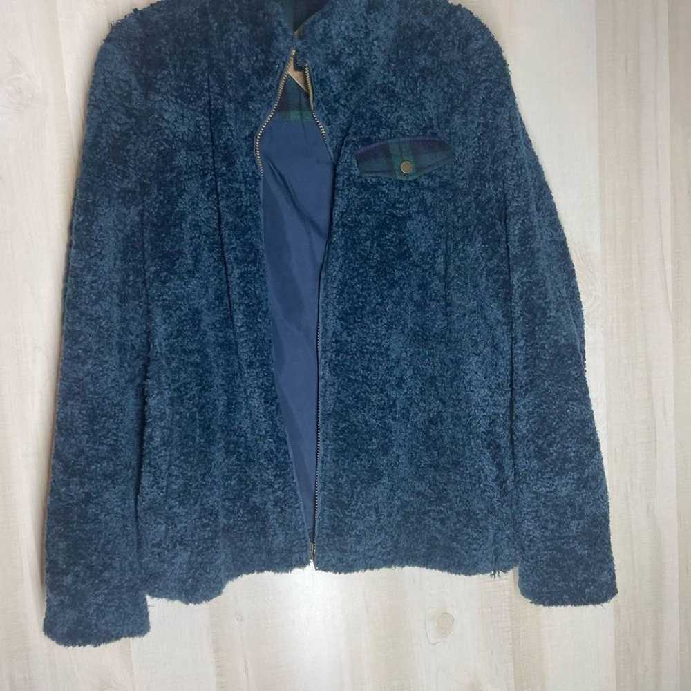 Pendleton blue fleece jacket long sleeve with pla… - image 3