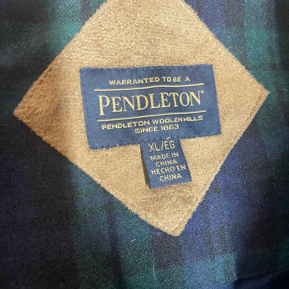 Pendleton blue fleece jacket long sleeve with pla… - image 4