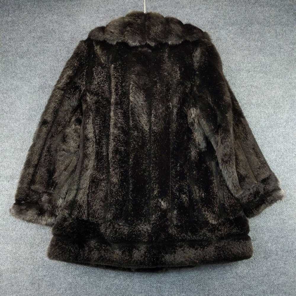 Vintage Betty Rose Womens Faux Fur Coat Button Up… - image 3