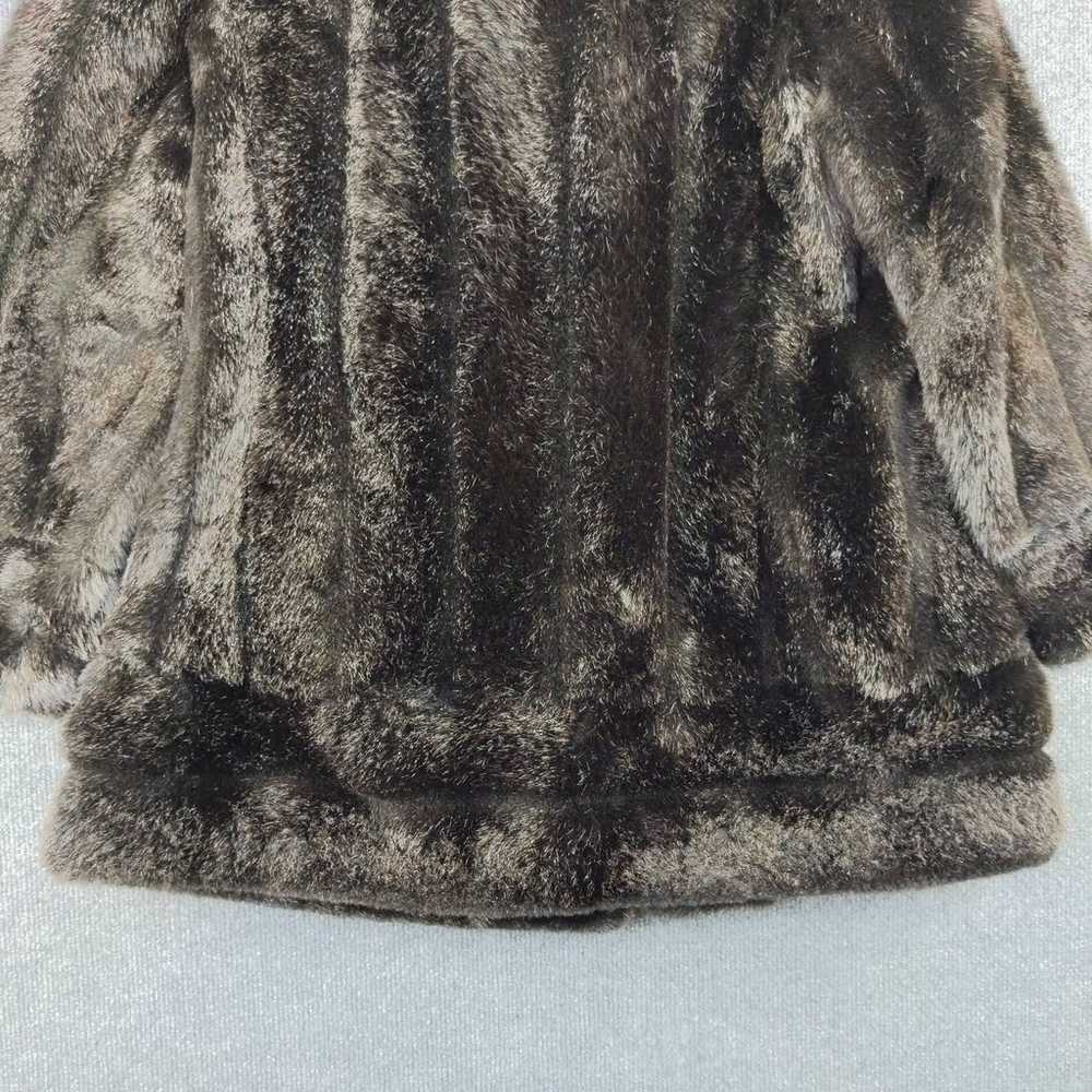 Vintage Betty Rose Womens Faux Fur Coat Button Up… - image 9