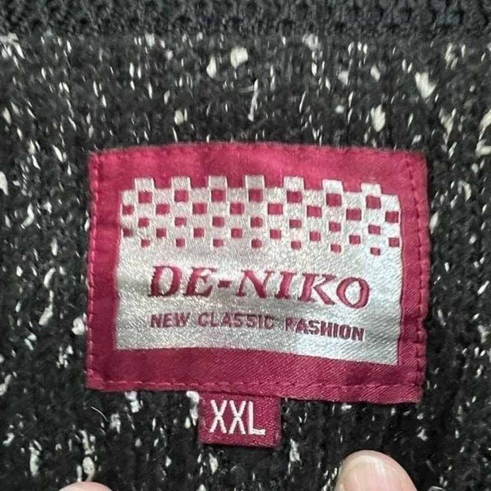 De-Niko Black Knit Zipper Pockets Unisex Jacket - image 7