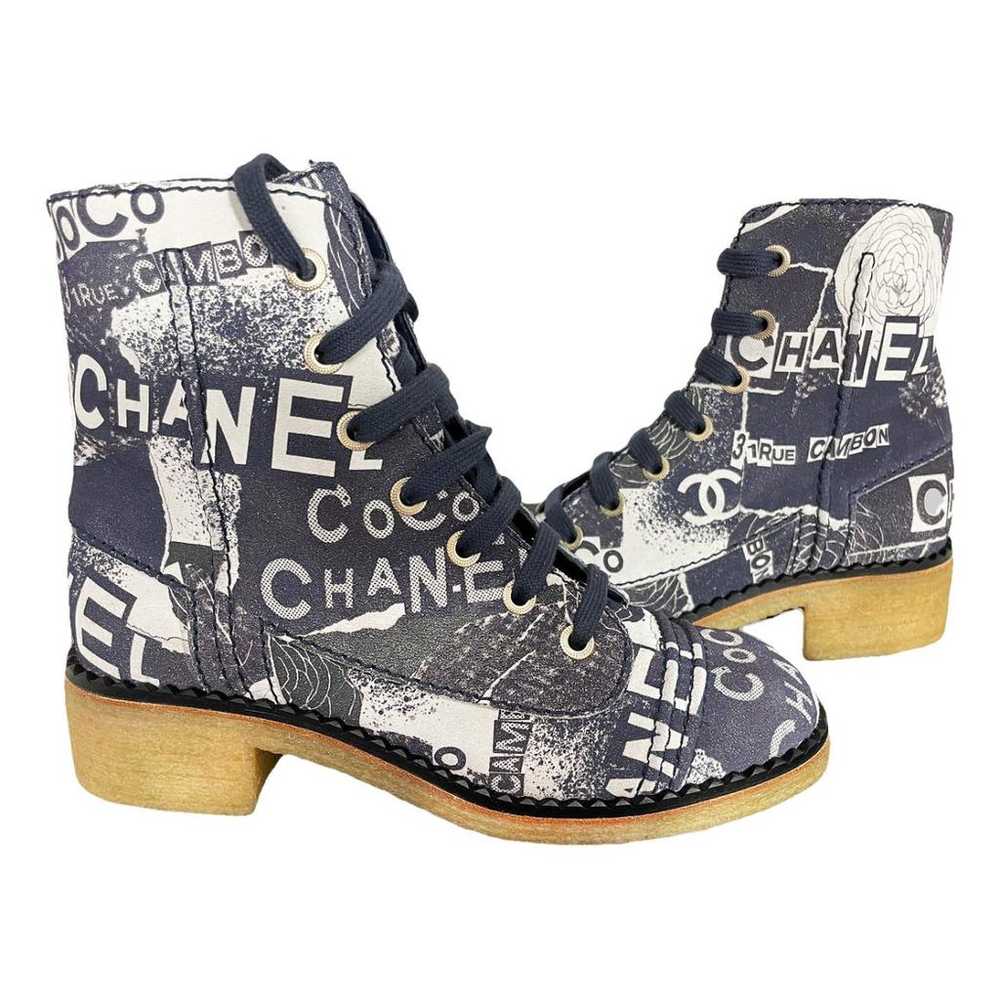Chanel Cloth biker boots - image 1