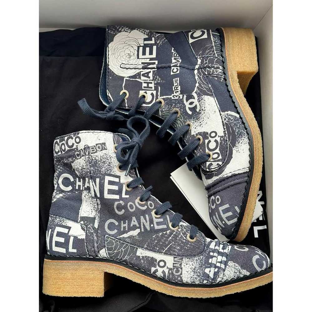 Chanel Cloth biker boots - image 2