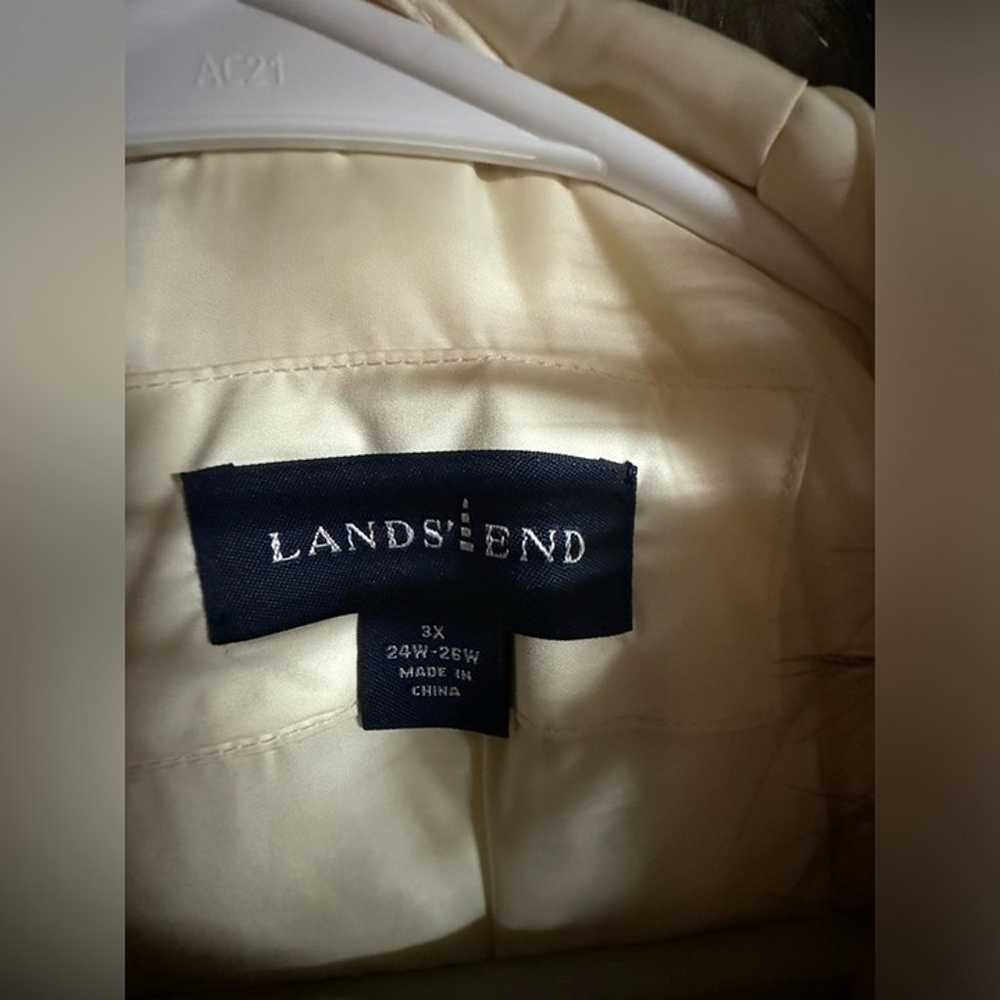 Land's End cream goose down jacket size 3xl - image 6