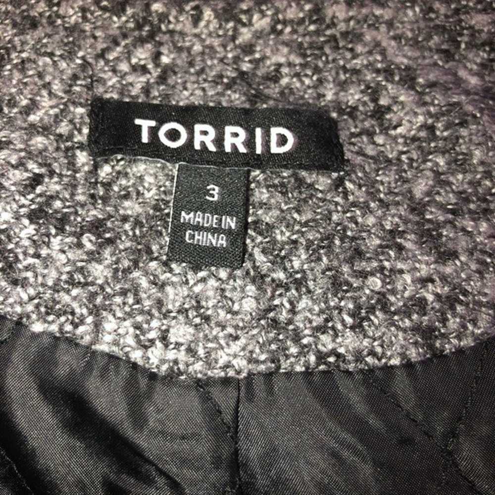 Torrid fit & flare gray tweed jacket coat 3x 22/24 - image 5