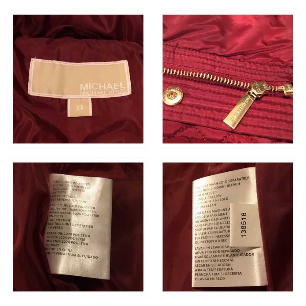 Michael Kors Burgundy Quilted Polyester Hoodie Ja… - image 12