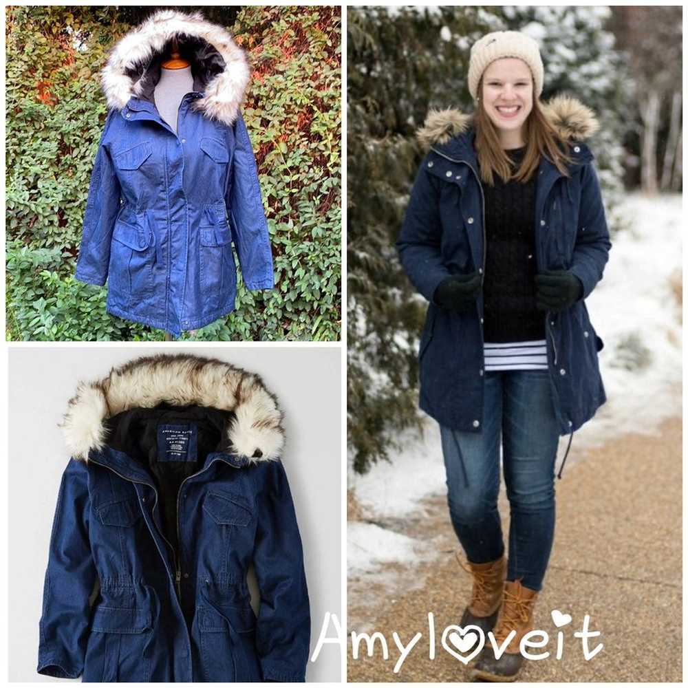 American Eagle Denim Parka Jacket - image 1