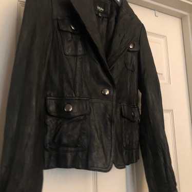 Genuine leather moto jacket