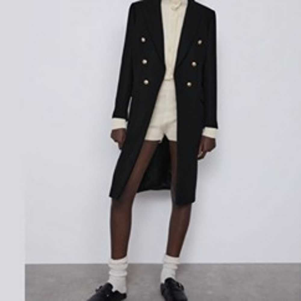 Zara Manteco Wool Blend Coat Size XS - image 3