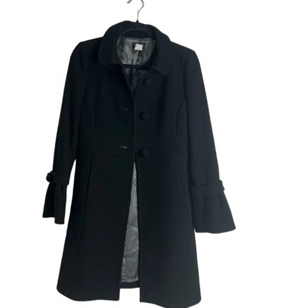 J crew wool black coat size 2 - image 2