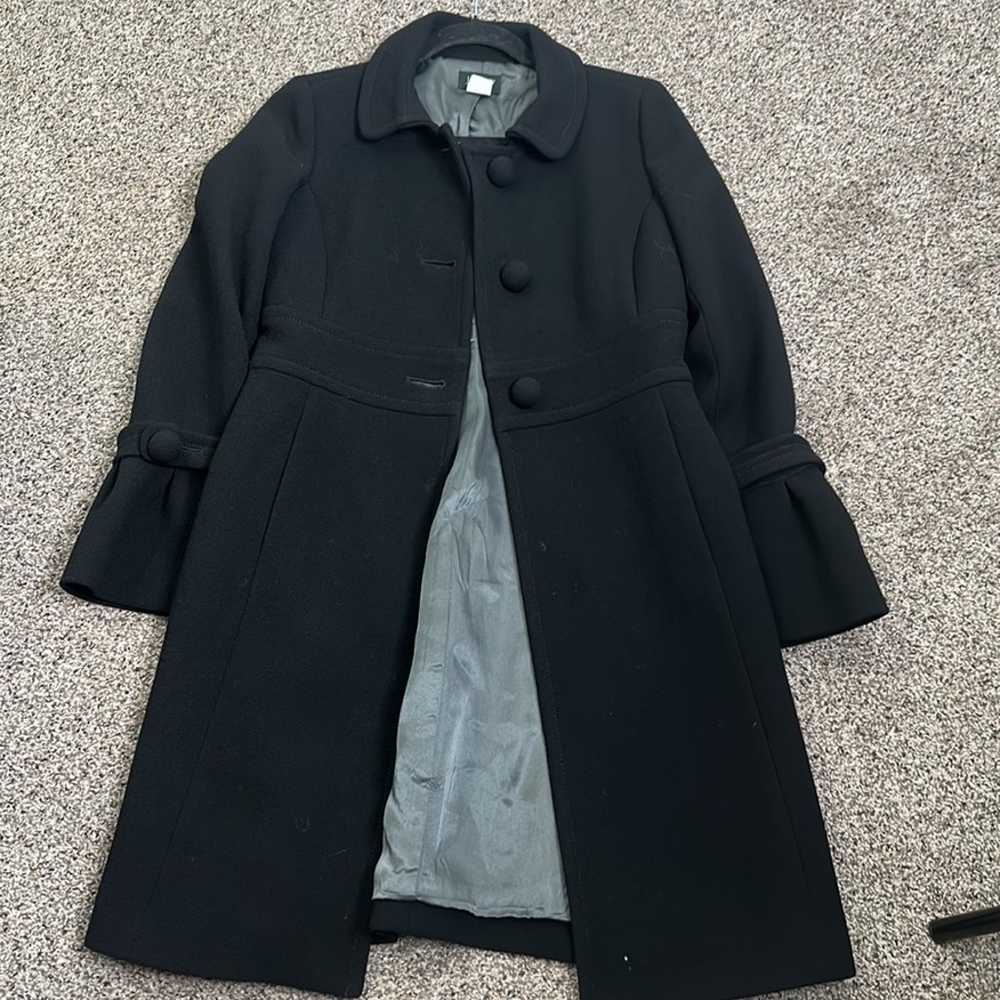 J crew wool black coat size 2 - image 8