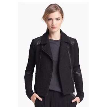 Vince Wool And Leather Moto Jacket