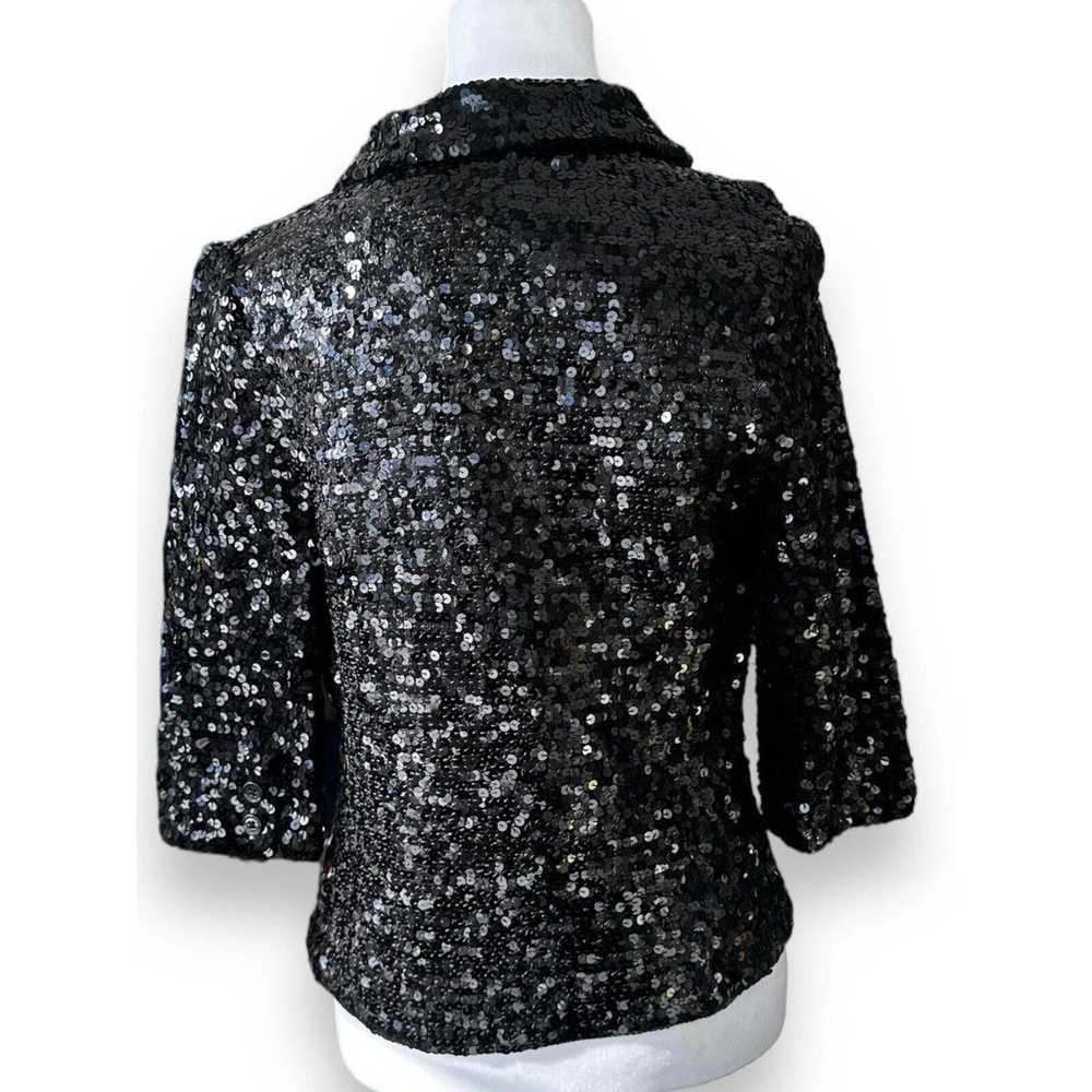 IISLI Sequin Crop Jacket Blazer Size 6 Party Form… - image 2