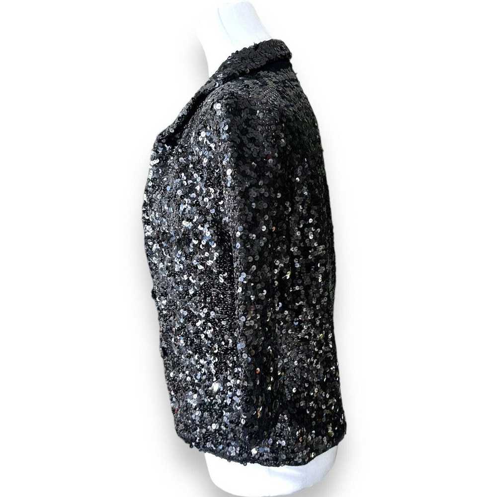 IISLI Sequin Crop Jacket Blazer Size 6 Party Form… - image 5