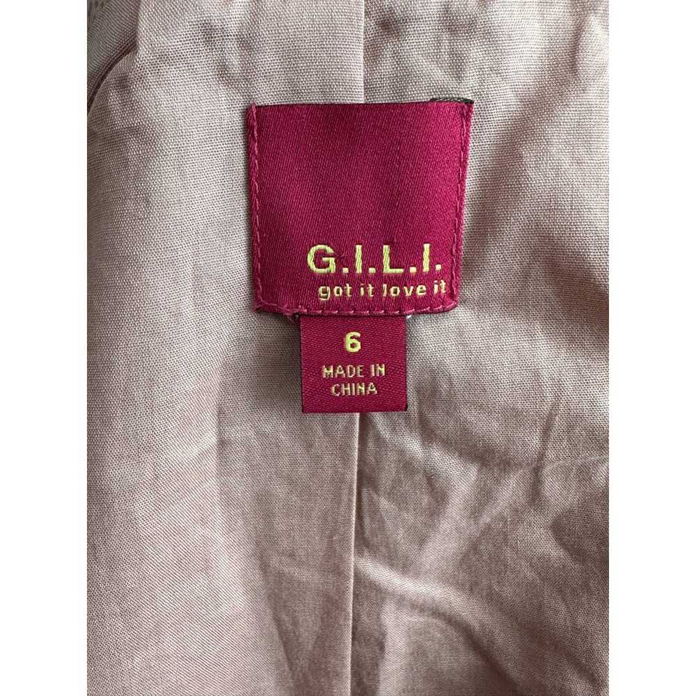 G.I.L.I  Blush Pink Pale Open Front Tonal Printed… - image 6