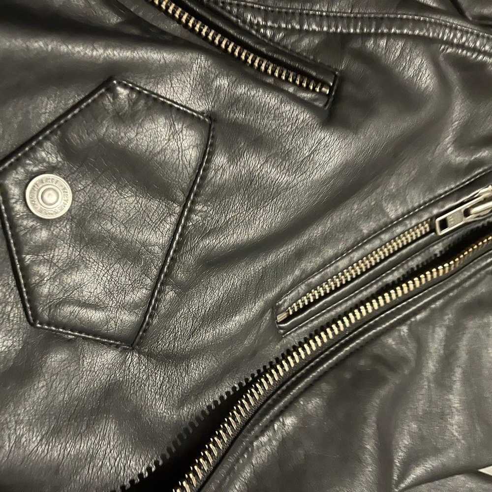 Free People vegan slouchy leather jacket - loose … - image 3