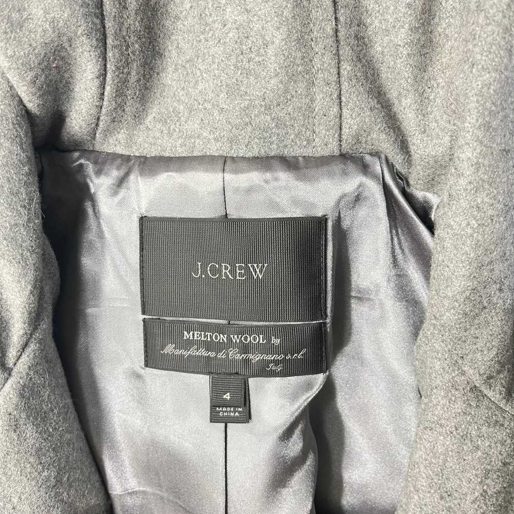 J. CREW Gray Melton Wool Toggle Hooded Classic Du… - image 11